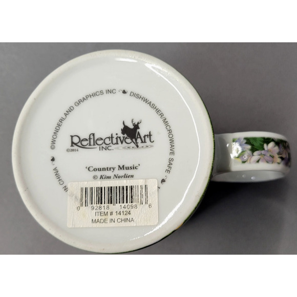 Cardinals Farm Barn Mug Reflective Art Country Music 14 fl oz Handled 4" Tall - Picture 10 of 11